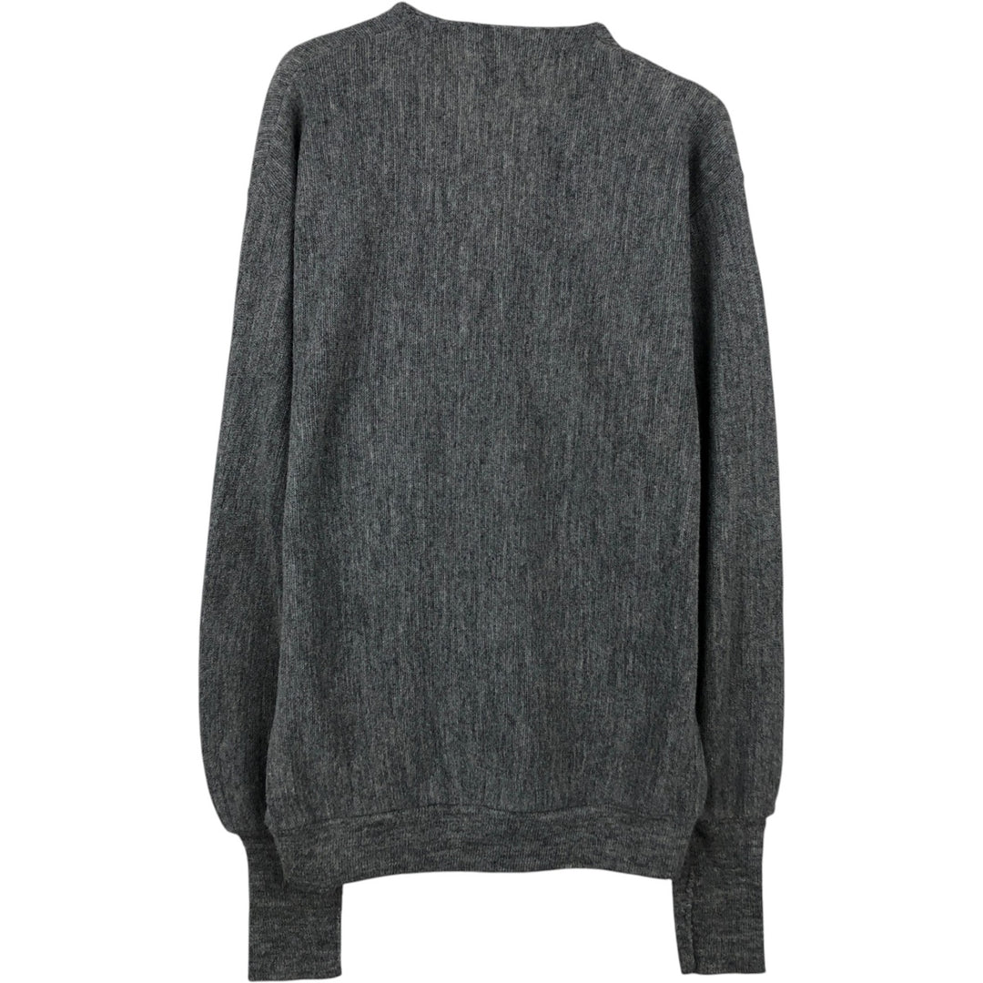70'S JCPenney THE FOX Sweater Acrylic Knit Cardigan Men's Size L Vintage Oron Acrylic gray type Vintage Second Hand