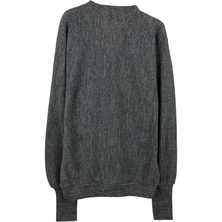 70'S JCPenney THE FOX Sweater Acrylic Knit Cardigan Men's Size L Vintage Oron Acrylic gray type Vintage Second Hand
