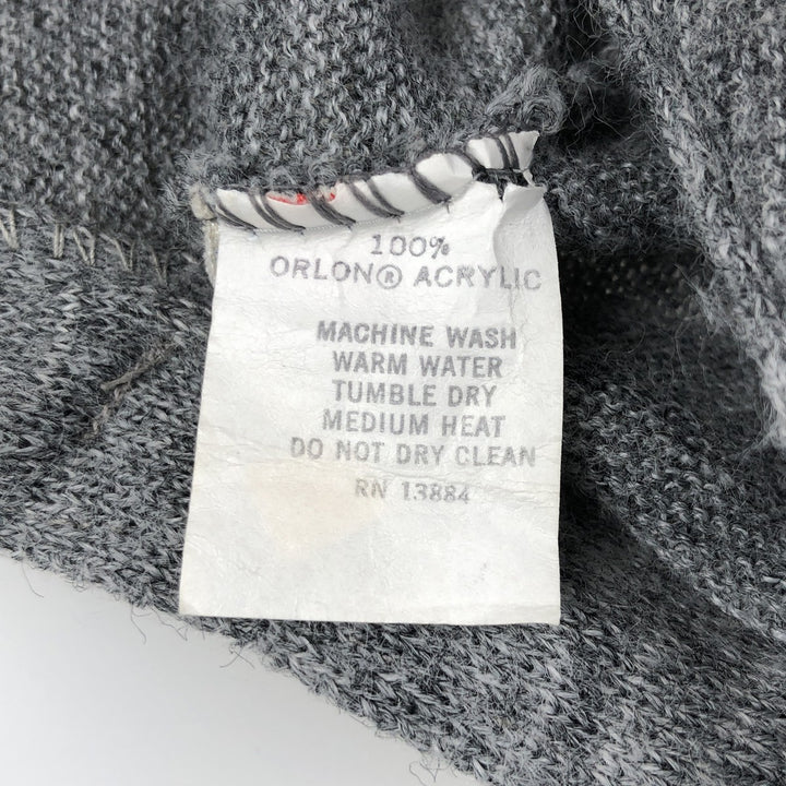 70'S JCPenney THE FOX Sweater Acrylic Knit Cardigan Men's Size L Vintage Oron Acrylic gray type Vintage Second Hand