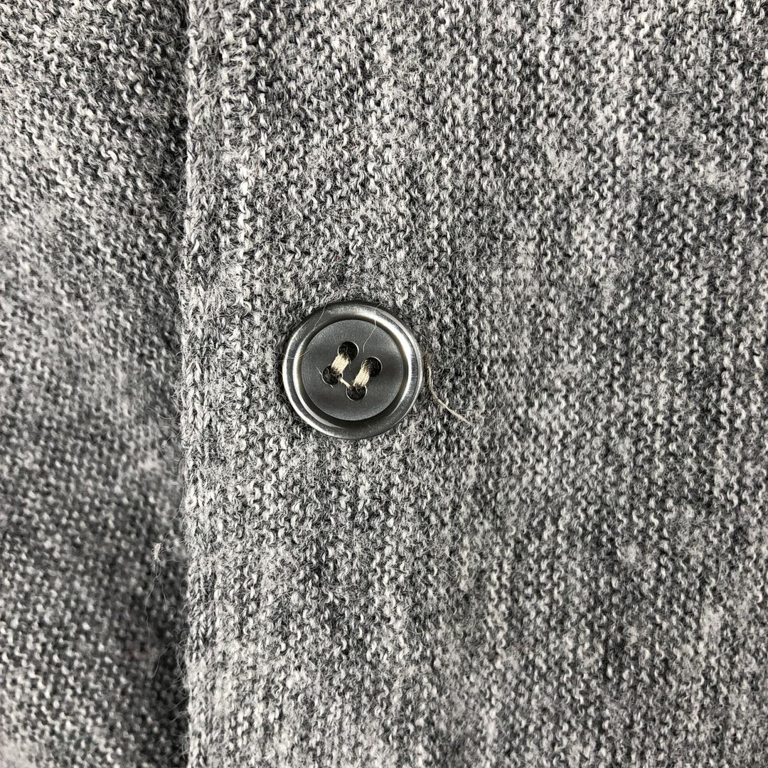 70'S JCPenney THE FOX Sweater Acrylic Knit Cardigan Men's Size L Vintage Oron Acrylic gray type Vintage Second Hand