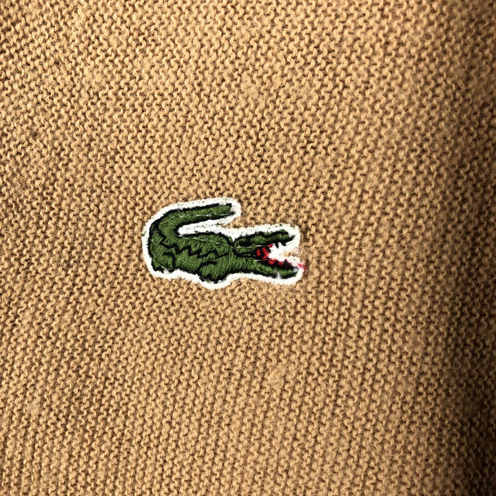 Vintage 1970'S Lacoste IZOD acrylic knit cardigan, men's size small Oron Acrylic Beige type Vintage Second Hand