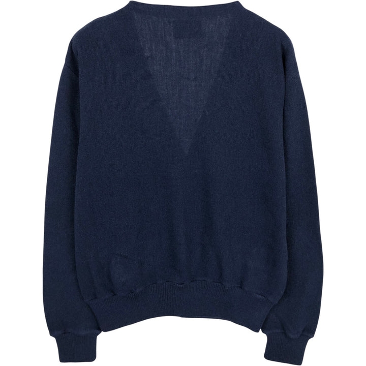 80'S CAMPUS Acrylic Knit Cardigan, Made in USA, Men's Size L (approx.), Vintage acrylic navy blue type Vintage Second Hand