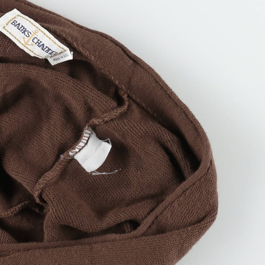 Banks Channel Cardigan, Made in USA, Men's Size L (approx.) unclear brown type Vintage Second Hand