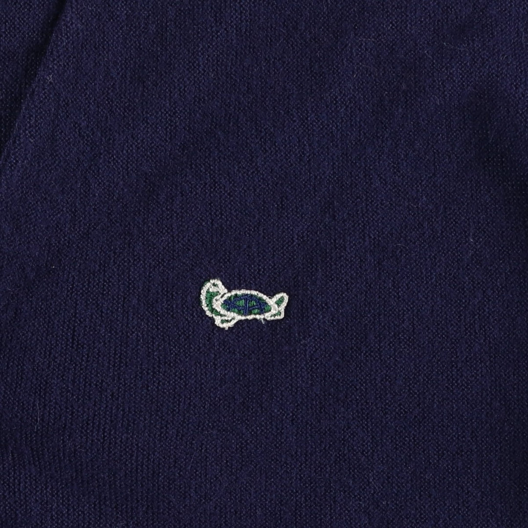 70s-80'S Sportswear Acrylic Knit Cardigan, Men's Size L (Equivalent), Vintage Oron Acrylic navy blue type Vintage Second Hand