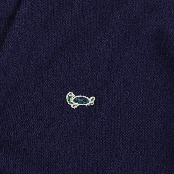 70s-80'S Sportswear Acrylic Knit Cardigan, Men's Size L (Equivalent), Vintage Oron Acrylic navy blue type Vintage Second Hand