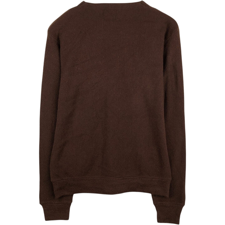 1960s-1970'S Sears KINGS ROAD The Men's Store acrylic knit cardigan, men's size M (approx.) Oron Acrylic brown type Vintage Second Hand