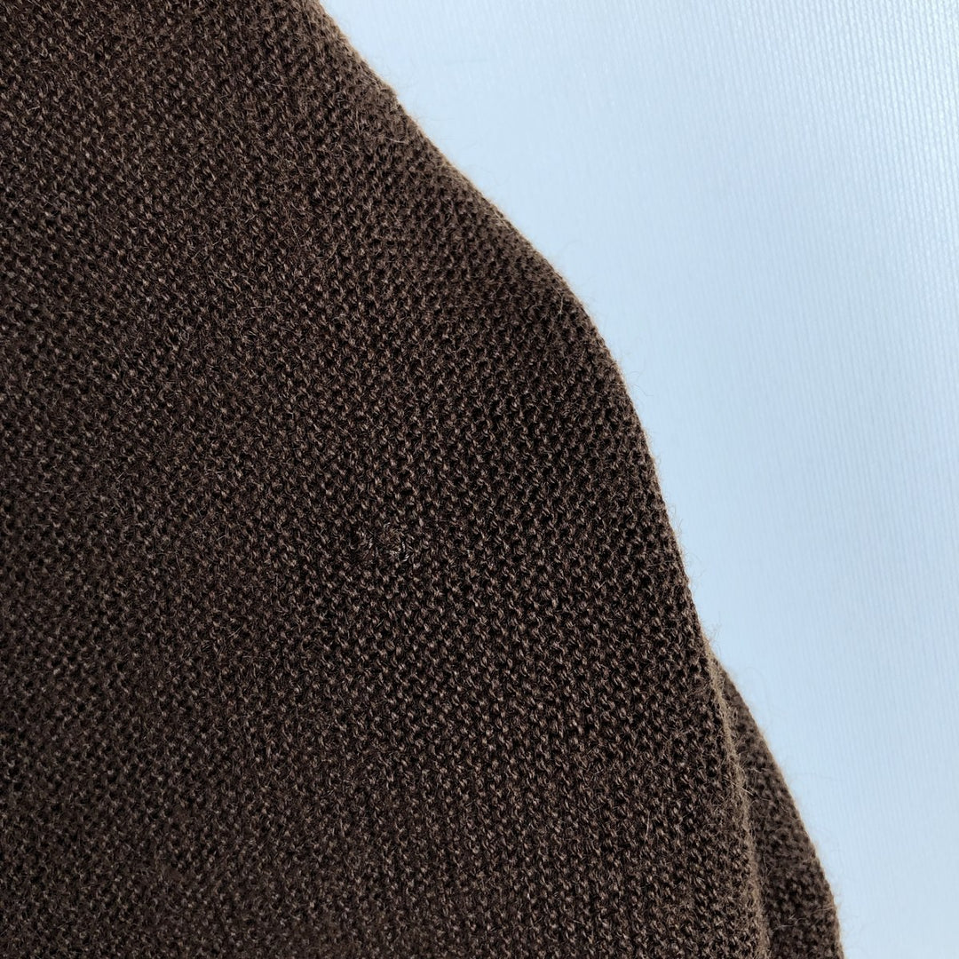 1960s-1970'S Sears KINGS ROAD The Men's Store acrylic knit cardigan, men's size M (approx.) Oron Acrylic brown type Vintage Second Hand