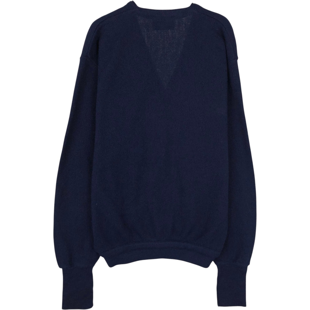 JEFFLINKS Acrylic Knit Cardigan, Made in USA, Men's Size XL (approx.) Oron Acrylic navy blue type Vintage Second Hand