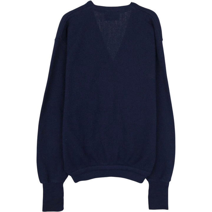JEFFLINKS Acrylic Knit Cardigan, Made in USA, Men's Size XL (approx.) Oron Acrylic navy blue type Vintage Second Hand