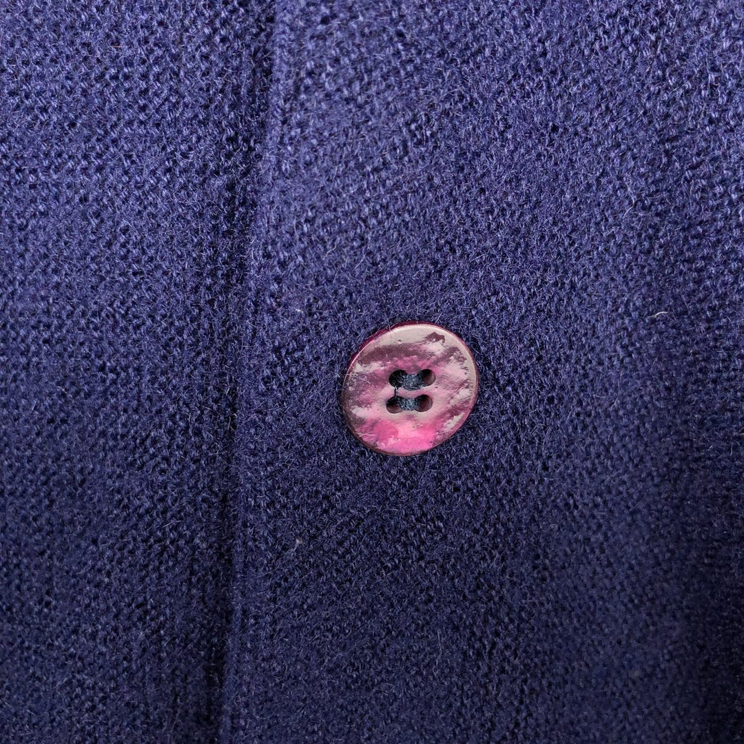 JEFFLINKS Acrylic Knit Cardigan, Made in USA, Men's Size XL (approx.) Oron Acrylic navy blue type Vintage Second Hand