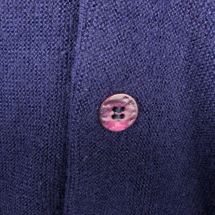 JEFFLINKS Acrylic Knit Cardigan, Made in USA, Men's Size XL (approx.) Oron Acrylic navy blue type Vintage Second Hand