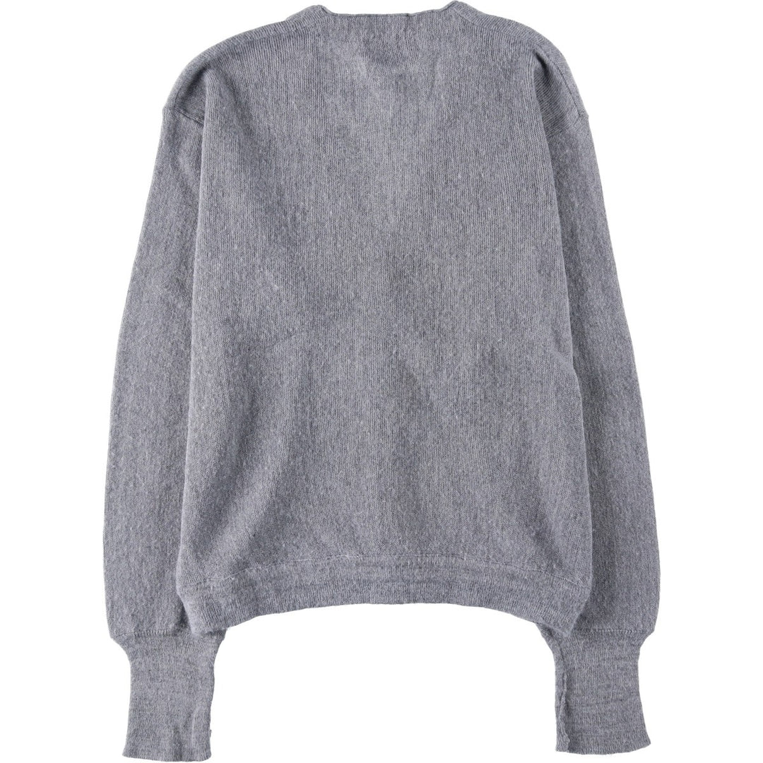 70s-80'S LORD JEFF Acrylic Knit Cardigan, Made in USA, Men's Size M (approx.), Vintage Oron Acrylic gray type Vintage Second Hand