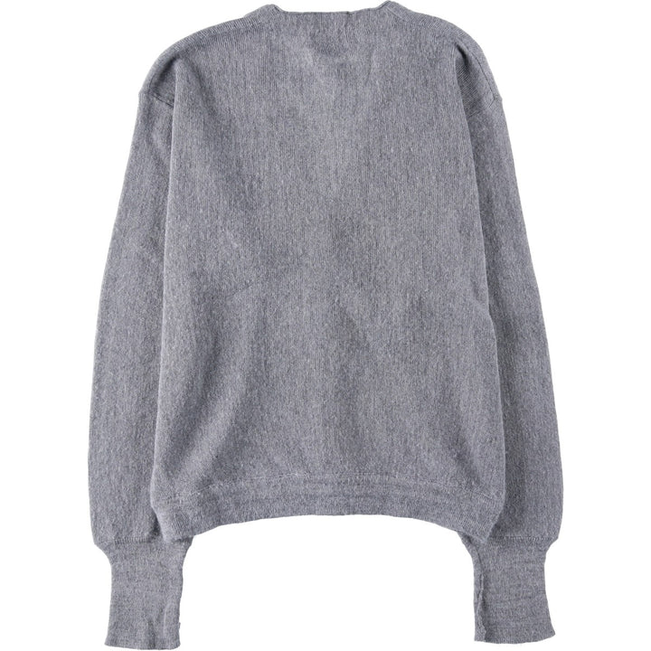 70s-80'S LORD JEFF Acrylic Knit Cardigan, Made in USA, Men's Size M (approx.), Vintage Oron Acrylic gray type Vintage Second Hand