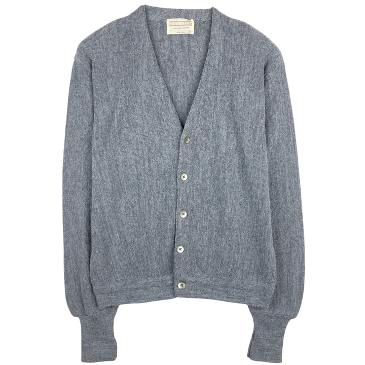 70s-80'S LORD JEFF Acrylic Knit Cardigan, Made in USA, Men's Size M (approx.), Vintage Oron Acrylic gray type Vintage Second Hand