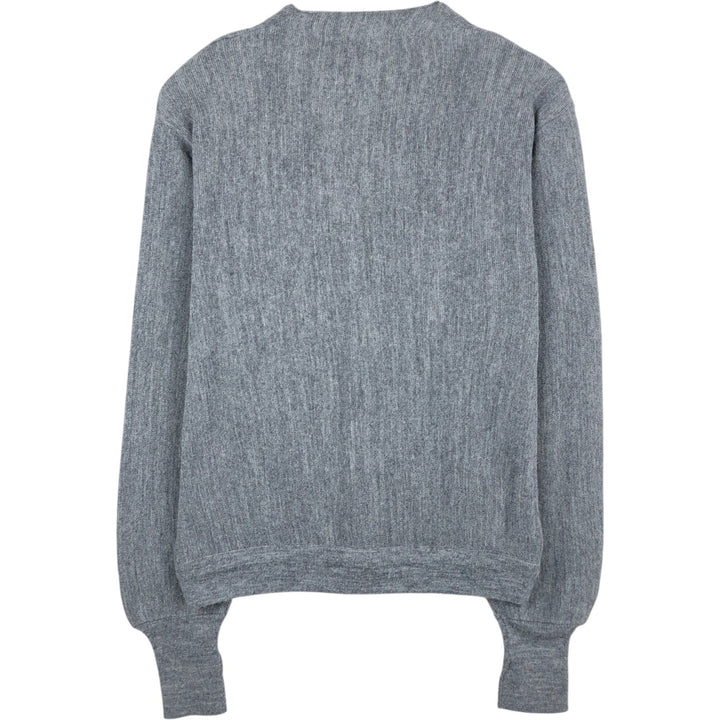 70s-80'S LORD JEFF Acrylic Knit Cardigan, Made in USA, Men's Size M (approx.), Vintage Oron Acrylic gray type Vintage Second Hand