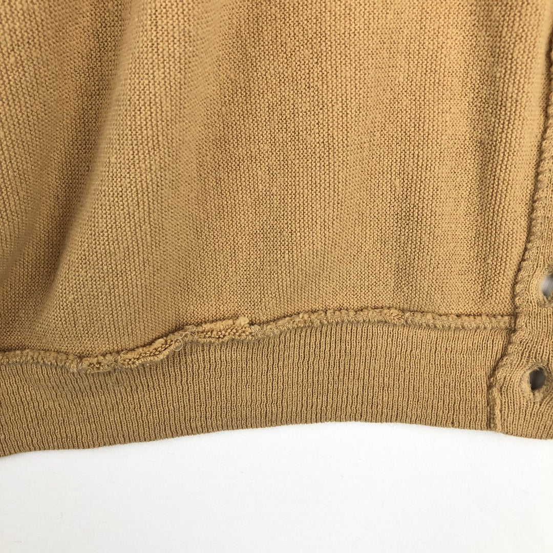 70s-80'S Jantzen 100 Knit Cardigan, Made in USA, Men's XL equivalent, Vintage unclear Beige type Vintage Second Hand