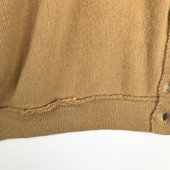 70s-80'S Jantzen 100 Knit Cardigan, Made in USA, Men's XL equivalent, Vintage unclear Beige type Vintage Second Hand