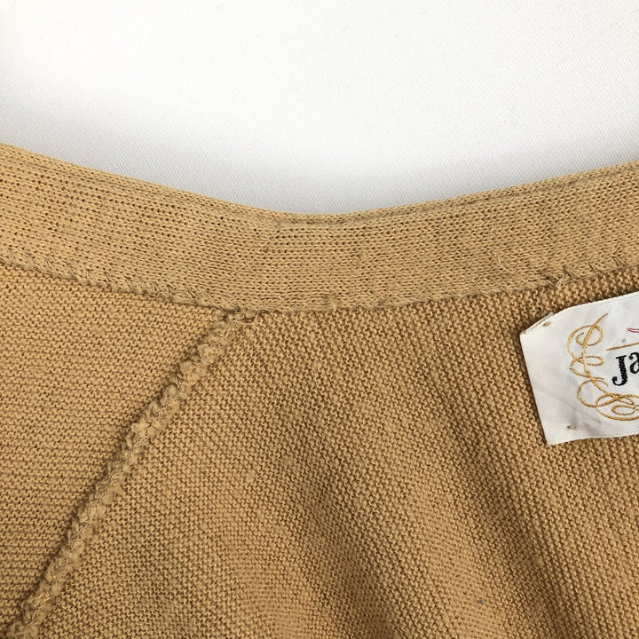 70s-80'S Jantzen 100 Knit Cardigan, Made in USA, Men's XL equivalent, Vintage unclear Beige type Vintage Second Hand