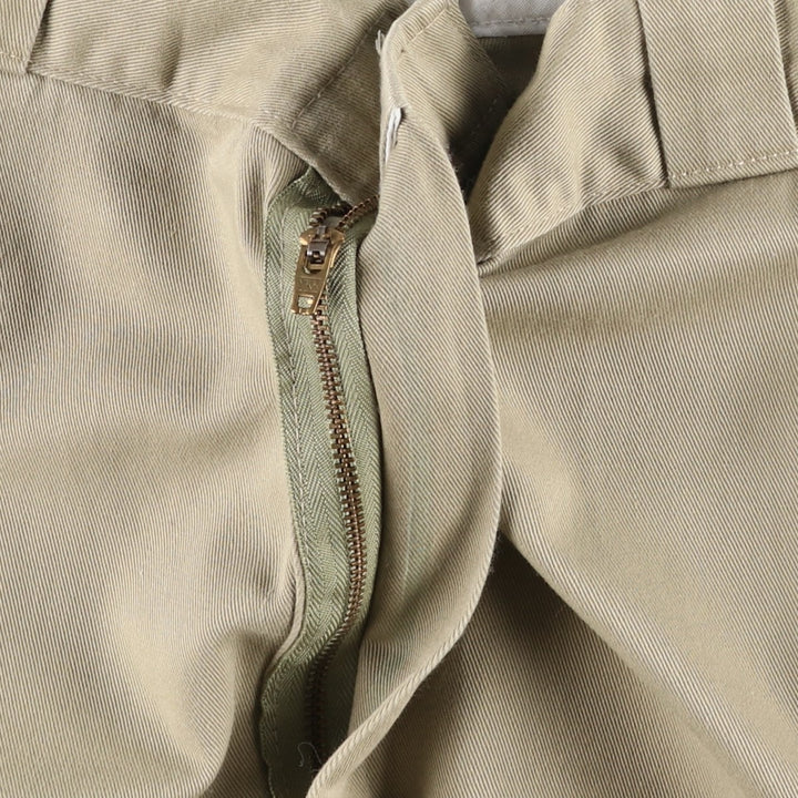 80'S Dickies Chibi Tag Work Pants Made in USA Men's W35 Vintage polyester Beige type Vintage Second Hand