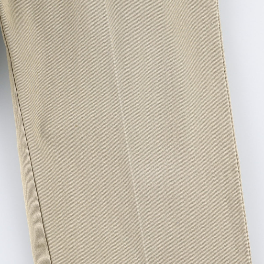 80'S Dickies Chibi Tag Work Pants Made in USA Men's W35 Vintage polyester Beige type Vintage Second Hand