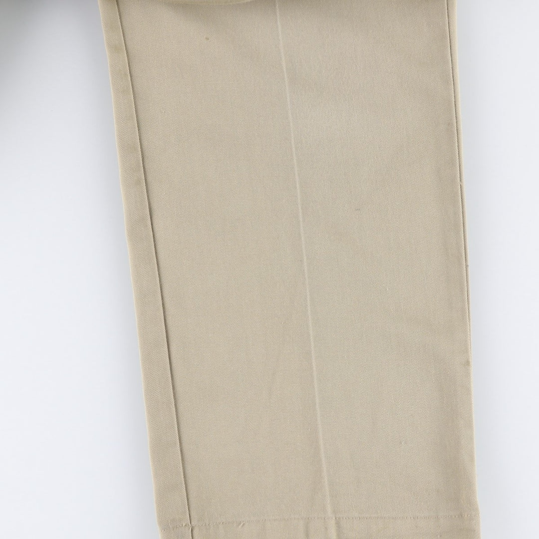 80'S Dickies Chibi Tag Work Pants Made in USA Men's W35 Vintage polyester Beige type Vintage Second Hand