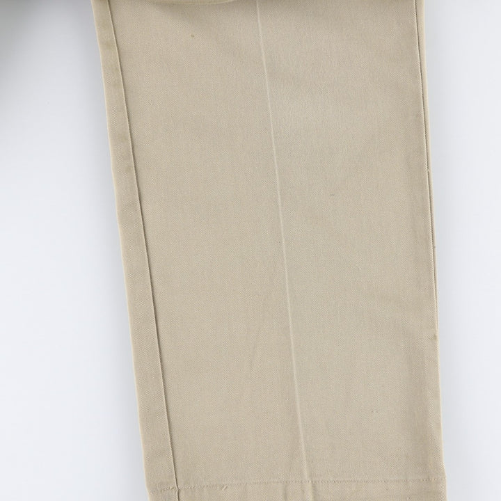 80'S Dickies Chibi Tag Work Pants Made in USA Men's W35 Vintage polyester Beige type Vintage Second Hand