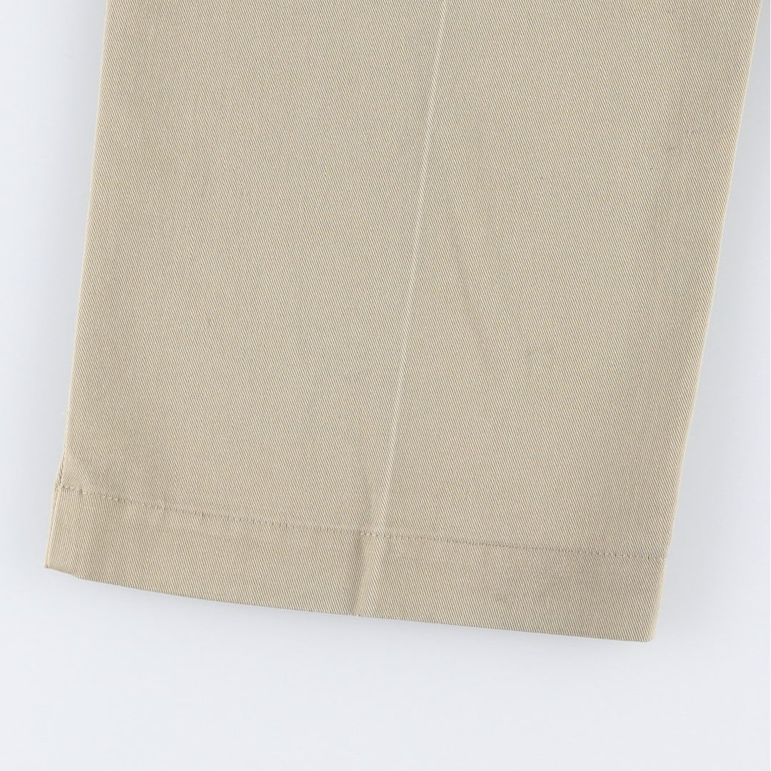 80'S Dickies Chibi Tag Work Pants Made in USA Men's W35 Vintage polyester Beige type Vintage Second Hand