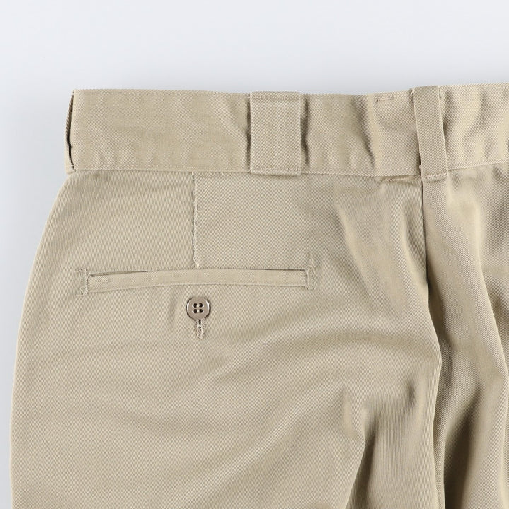 80'S Dickies Chibi Tag Work Pants Made in USA Men's W35 Vintage polyester Beige type Vintage Second Hand