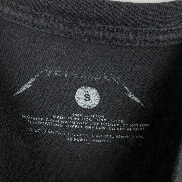 METALLICA Skull Pattern Band T-Shirt, Men's Size Small cotton black type Vintage Second Hand