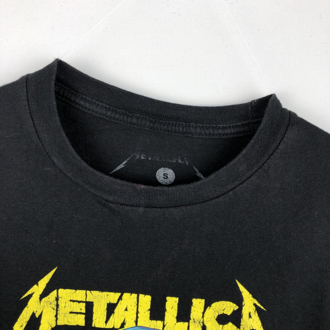 METALLICA Skull Pattern Band T-Shirt, Men's Size Small cotton black type Vintage Second Hand