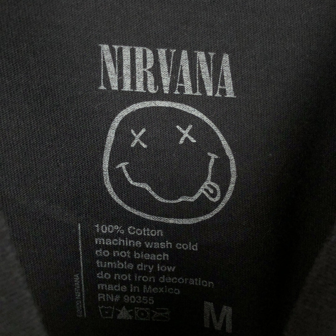 NIRVANA Nirvana Band T-shirt, Band T, Men's M size cotton black type Vintage Second Hand