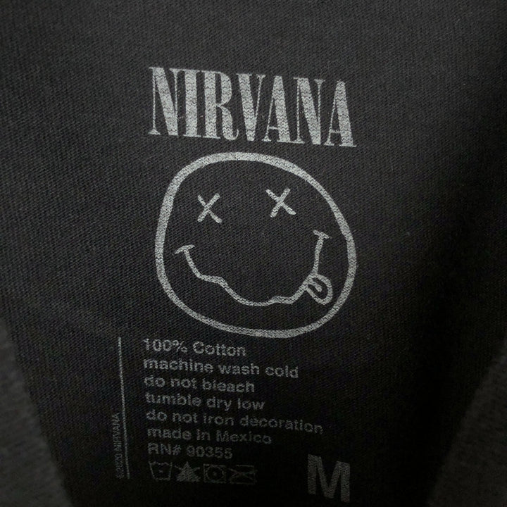 NIRVANA Nirvana Band T-shirt, Band T, Men's M size cotton black type Vintage Second Hand
