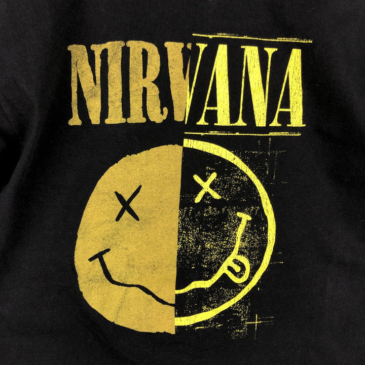 NIRVANA Nirvana Band T-shirt, Band T, Men's M size cotton black type Vintage Second Hand