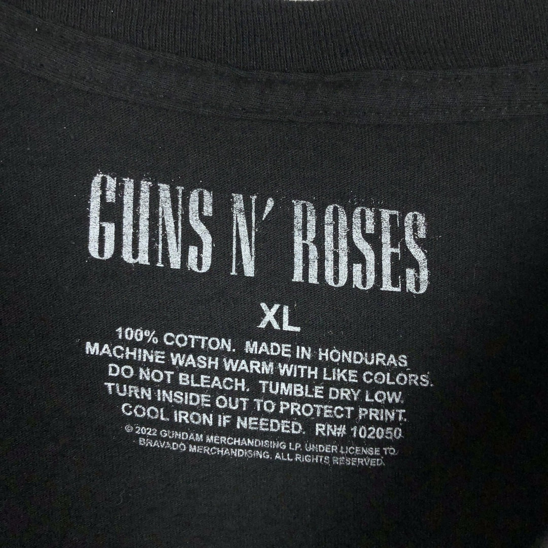 GUNS N' ROSES Guns N' Roses Band T-Shirt Band Tee Men's XL cotton black type Vintage Second Hand