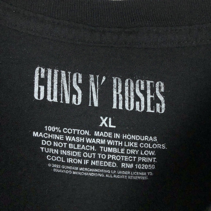 GUNS N' ROSES Guns N' Roses Band T-Shirt Band Tee Men's XL cotton black type Vintage Second Hand