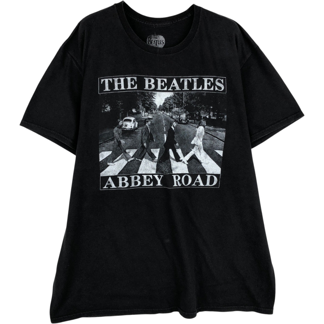 THE BEATLES Band T-shirt, Band T, Men's XL size cotton black type Vintage Second Hand