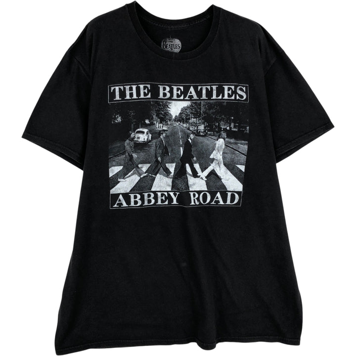 THE BEATLES Band T-shirt, Band T, Men's XL size cotton black type Vintage Second Hand