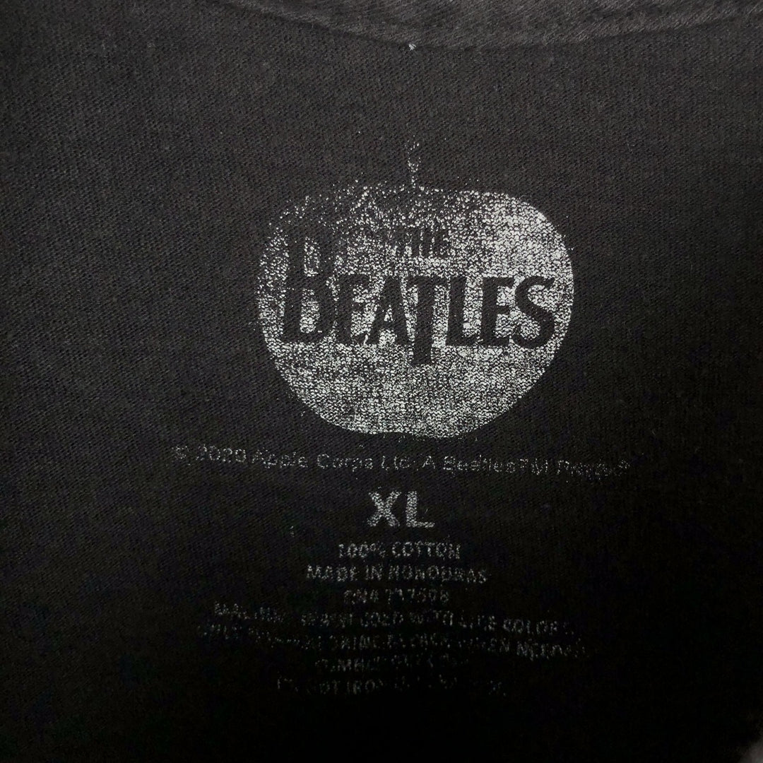 THE BEATLES Band T-shirt, Band T, Men's XL size cotton black type Vintage Second Hand