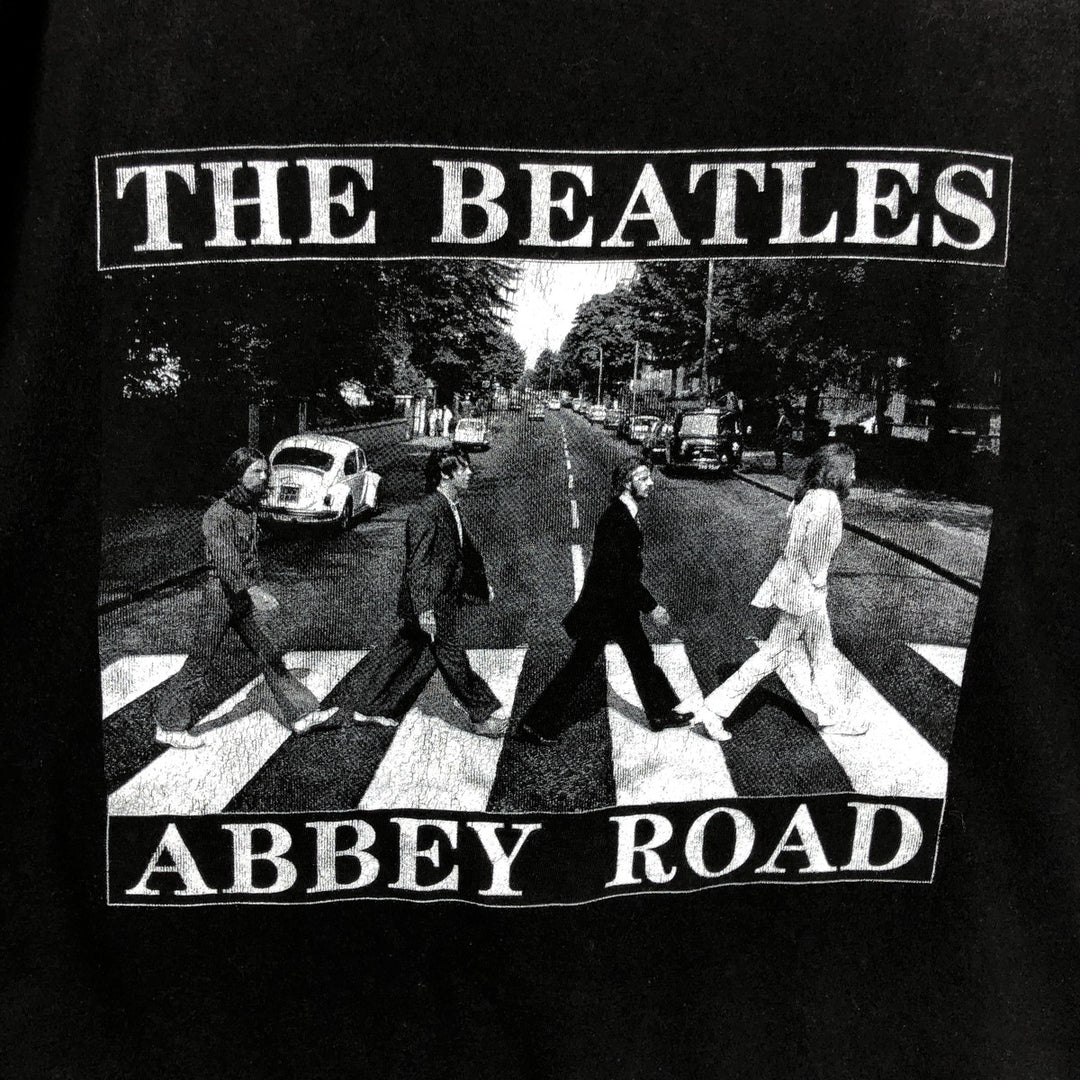 THE BEATLES Band T-shirt, Band T, Men's XL size cotton black type Vintage Second Hand