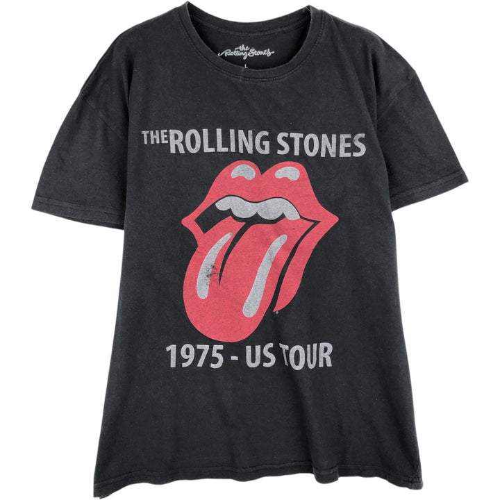 The Rolling Stones Band T-shirt, Band T, Men's L size cotton black type Vintage Second Hand
