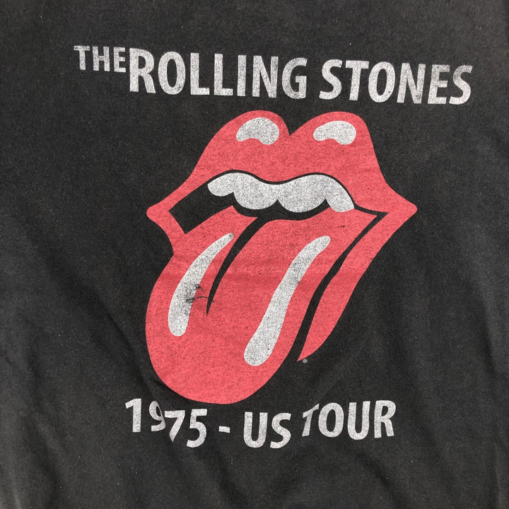The Rolling Stones Band T-shirt, Band T, Men's L size cotton black type Vintage Second Hand