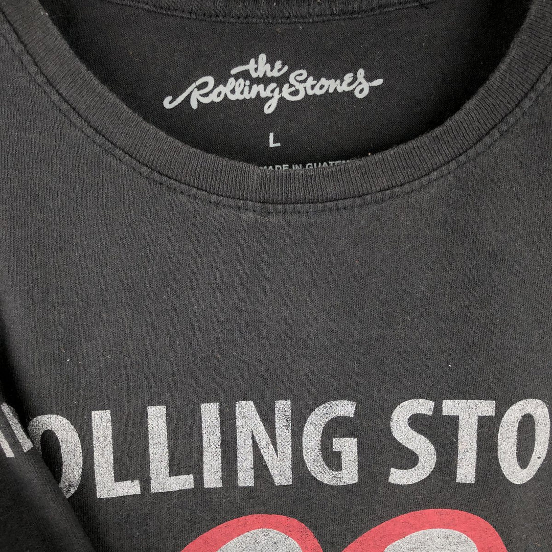 The Rolling Stones Band T-shirt, Band T, Men's L size cotton black type Vintage Second Hand