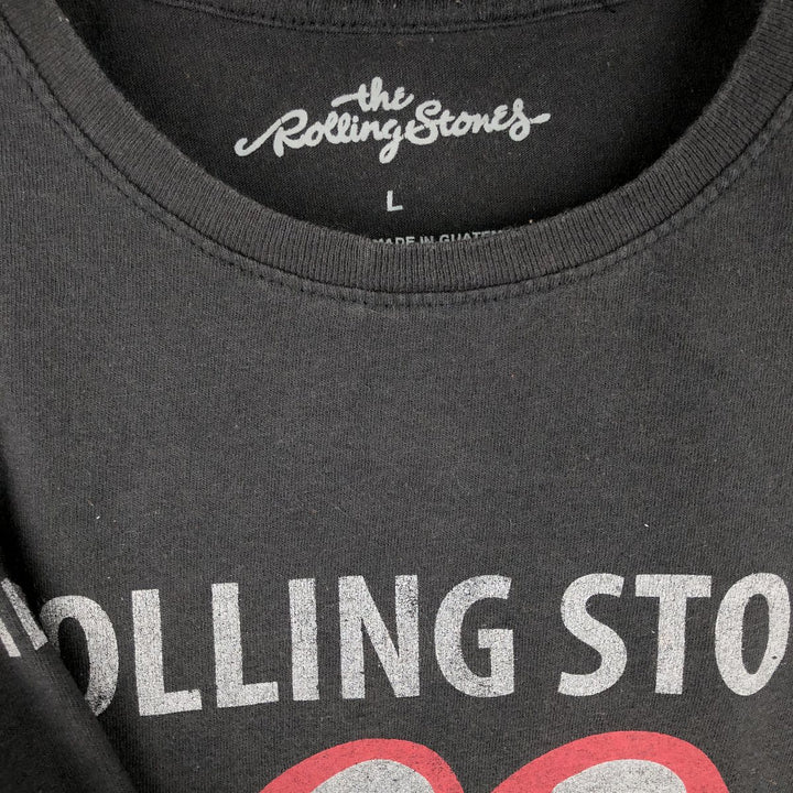 The Rolling Stones Band T-shirt, Band T, Men's L size cotton black type Vintage Second Hand