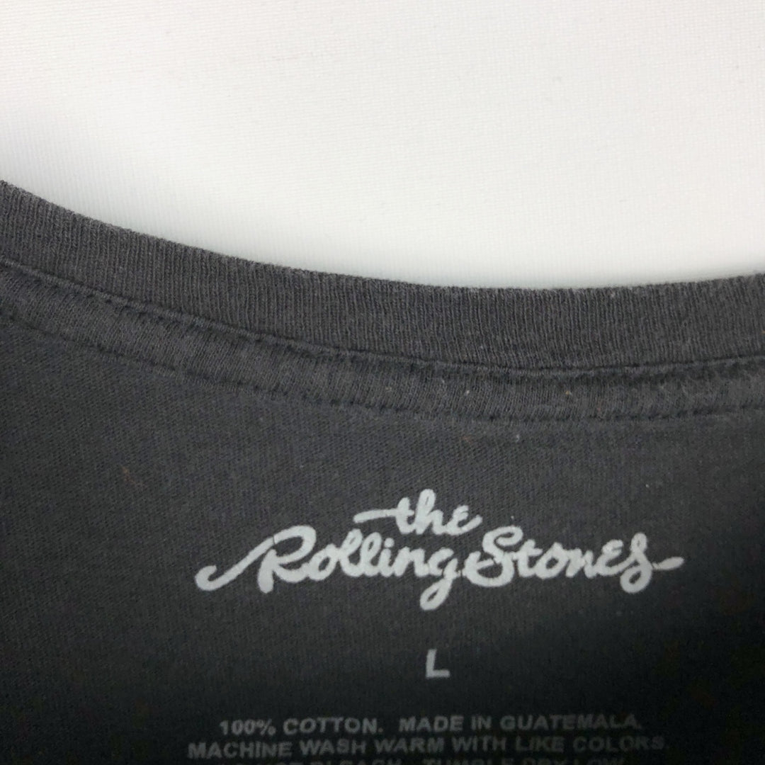 The Rolling Stones Band T-shirt, Band T, Men's L size cotton black type Vintage Second Hand