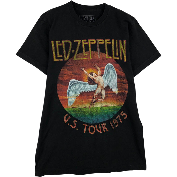 LED ZEPPELIN Led Zeppelin Band T-shirt Band T Men's M size cotton black type Vintage Second Hand