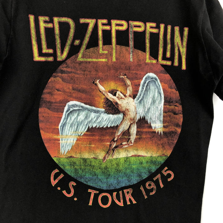 LED ZEPPELIN Led Zeppelin Band T-shirt Band T Men's M size cotton black type Vintage Second Hand