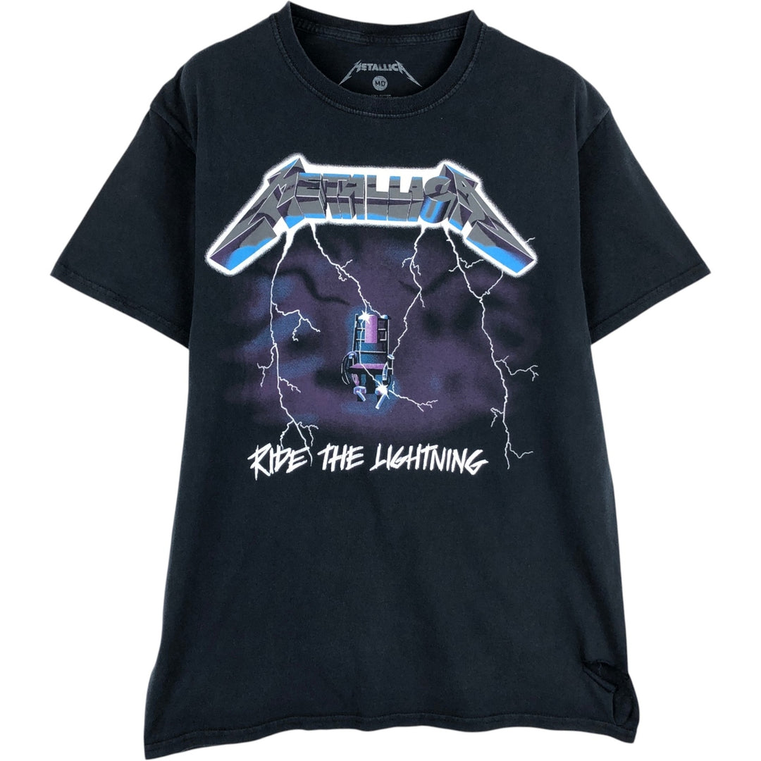 METALLICA Metallica Band T-shirt Band T Men's M size cotton black type Vintage Second Hand