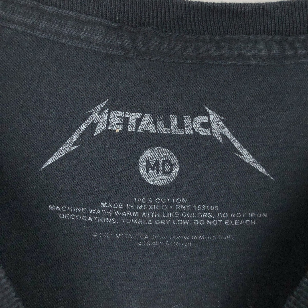 METALLICA Metallica Band T-shirt Band T Men's M size cotton black type Vintage Second Hand