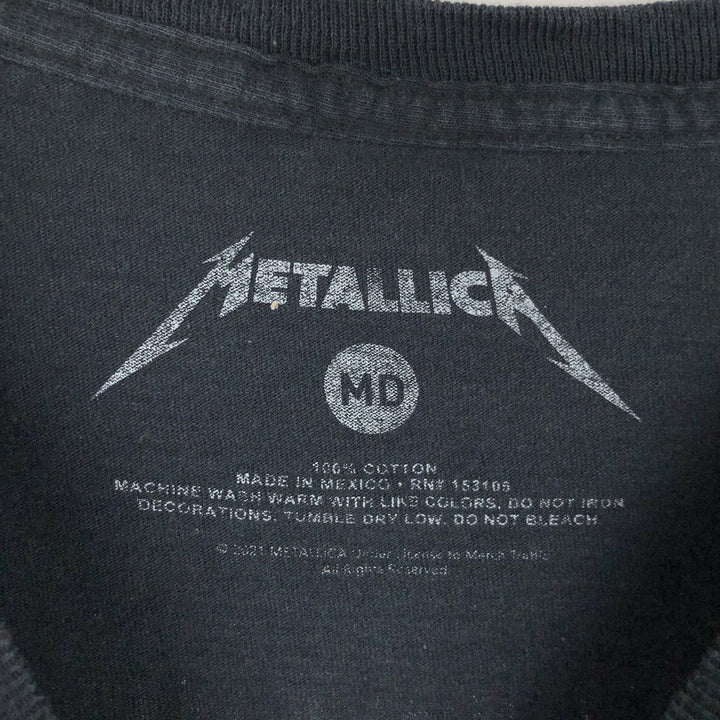 METALLICA Metallica Band T-shirt Band T Men's M size cotton black type Vintage Second Hand