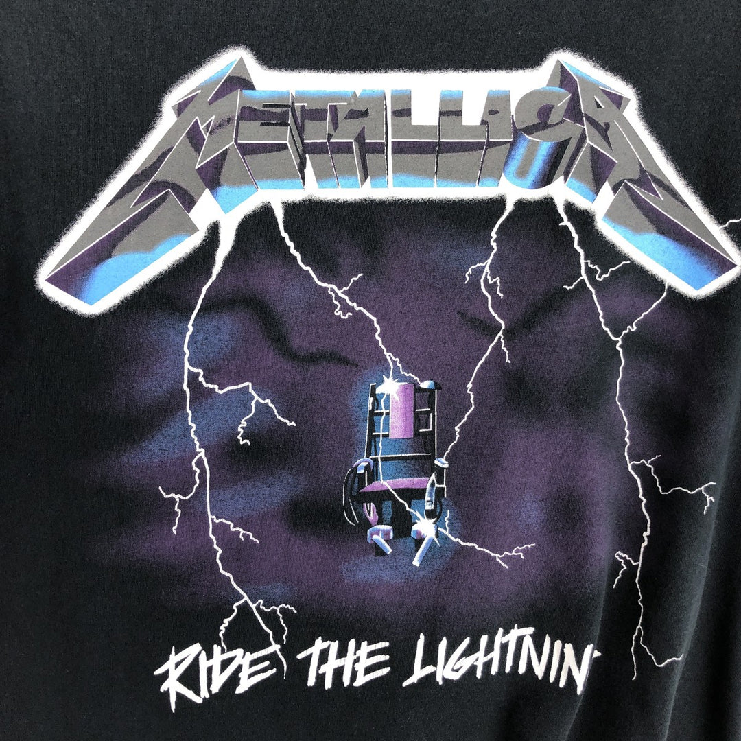METALLICA Metallica Band T-shirt Band T Men's M size cotton black type Vintage Second Hand
